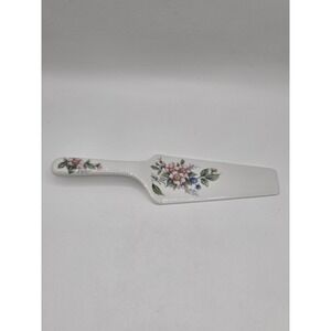Andrea by Sadek Vintage‎ Cake Server Knife Floral Porcelain 9.75"